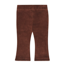 Dirkje | Flared broek girls velours bruin  