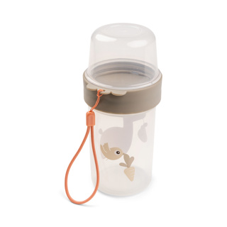 BEWAARPOTJE, Lalee, sand, To Go 2-Way Snack Container L, PP/PP, 1x 470 ml, 2 compartimenten: 150ml en 320ml, 24