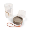 BEWAARPOTJE, Lalee, sand, To Go 2-Way Snack Container L, PP/PP, 1x 470 ml, 2 compartimenten: 150ml en 320ml, 24