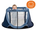 REISBED, Instant Travel Cot, blue whale, blauw, uni, 90x64x130cm, bodem verstelbaar in hoogte, met transporttas