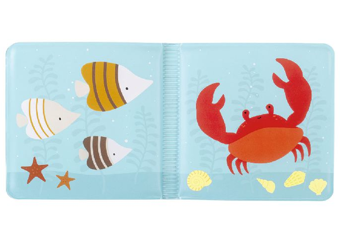 A Little Lovely Company | Bath Book Oceaan vriendjes Blauw +0M