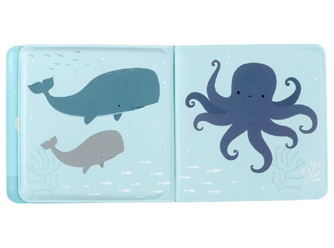 A Little Lovely Company | Bath Book Oceaan vriendjes Blauw +0M