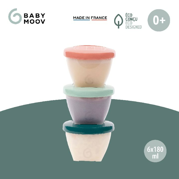 Babymoov | Bewaarpotjes Kit M kunststof 6x180 ml