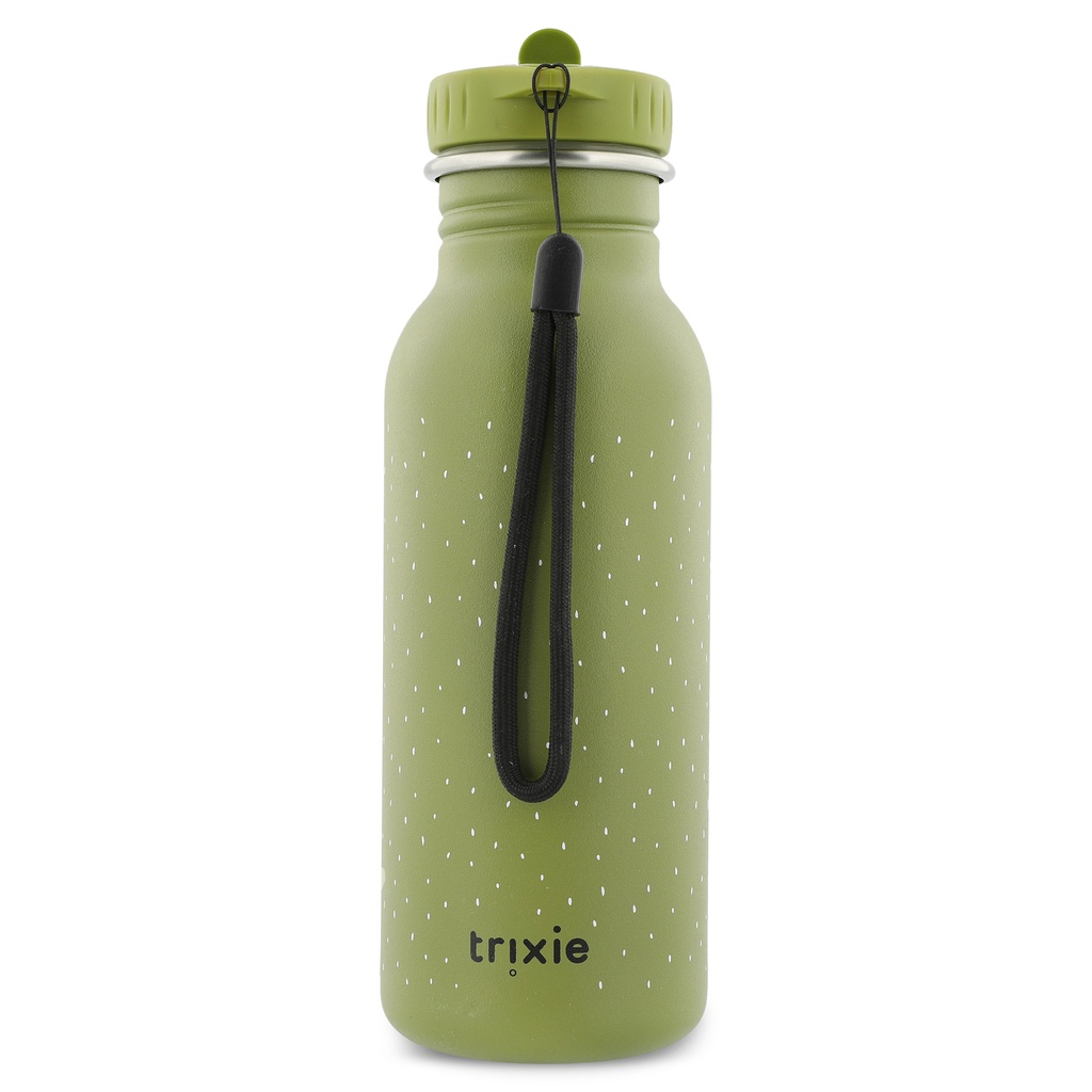 DRINKBEKER, 500ml, Mr. Dino, groen, uni/print dino, aluminium, deksel, drinktuit, drinkfles, School (041)