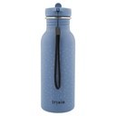 DRINKBEKER, 500ml, Mrs. Elephant, dark blue, uni/print olifant, alu, deksel, drinktuit, drinkfles, School (041)