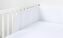 TOCHTKUSSEN, Sleep Safe, white, wit, Bed Bumper, uni - uni in mesh, linten, voor babybed 60x120/70x140 en voor Park