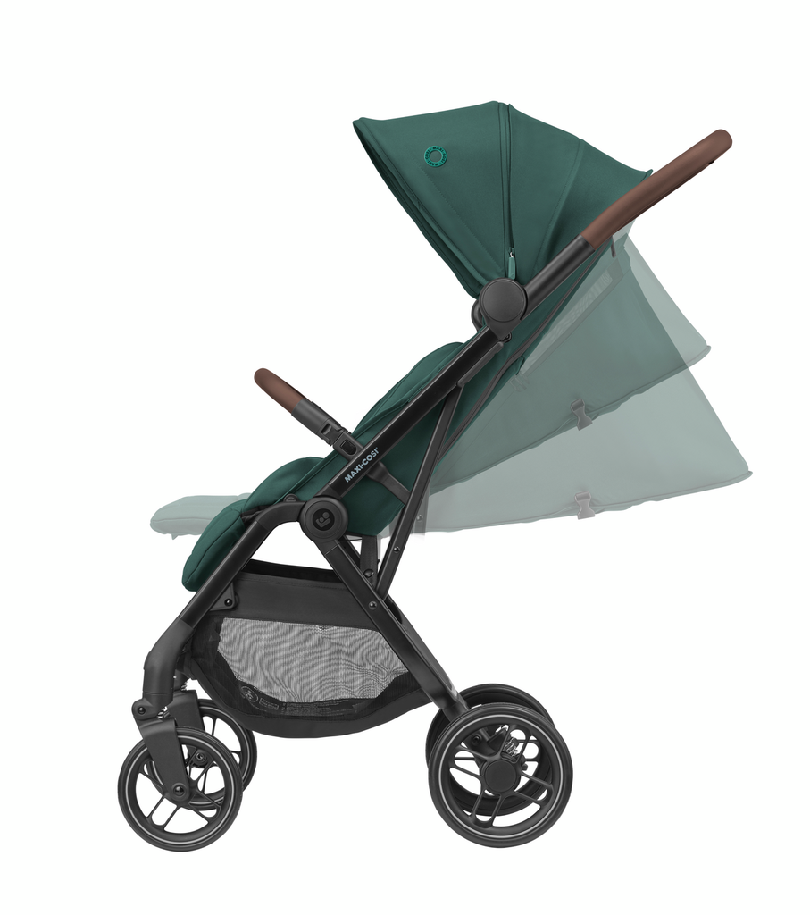 BUGGY, Soho, essential green, groen, zwart alu frame, zwenkwielen, +beugel, +boodschappenm, vierwieler, 2023