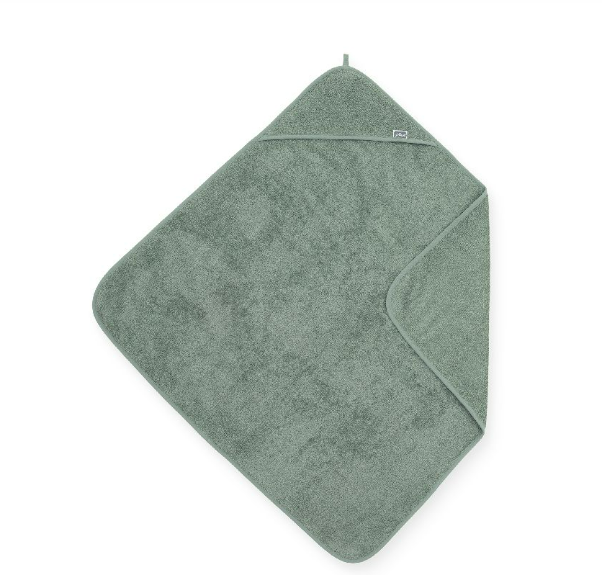 BADCAPE, ash green, groen, uni, badstof, 75x75cm, 2020-2021