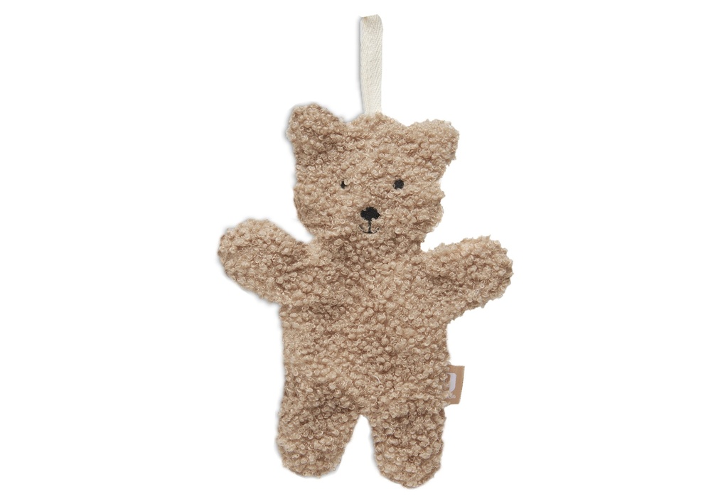 FOPSPEENDOEKJE, Teddy Bear biscuit, bruin, uni, teddybeer, 15 x 20, vr fopspeen met ring, 2022