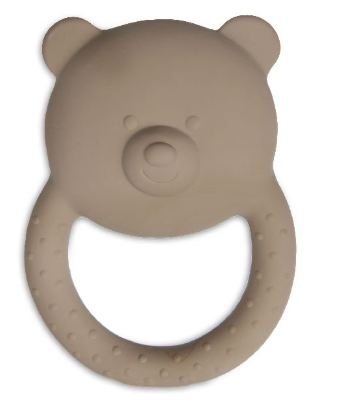 BIJTRING, Teddy Bear biscuit, bruin, natuurlijk rubber/latex, 2022