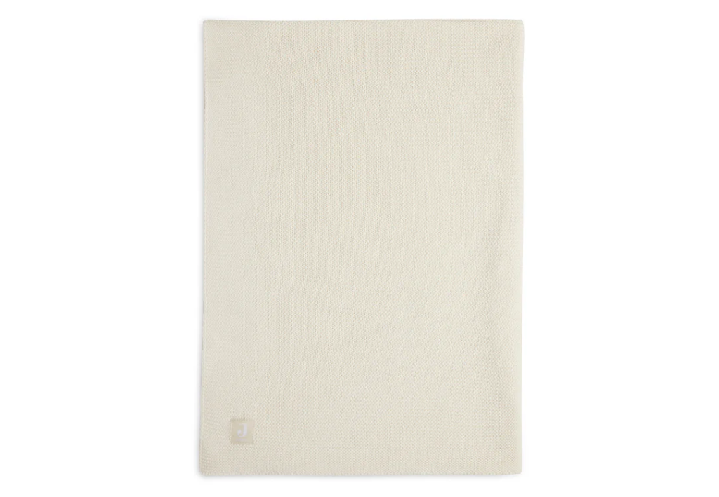 DEKEN, 75x100cm, TOG 0.9, ivory, Basic Knit, ecru, uni/uni, tricot, voor wieg/draagmand/park, SS23