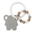 Nattou | Bijtring Silicon elephant/beige