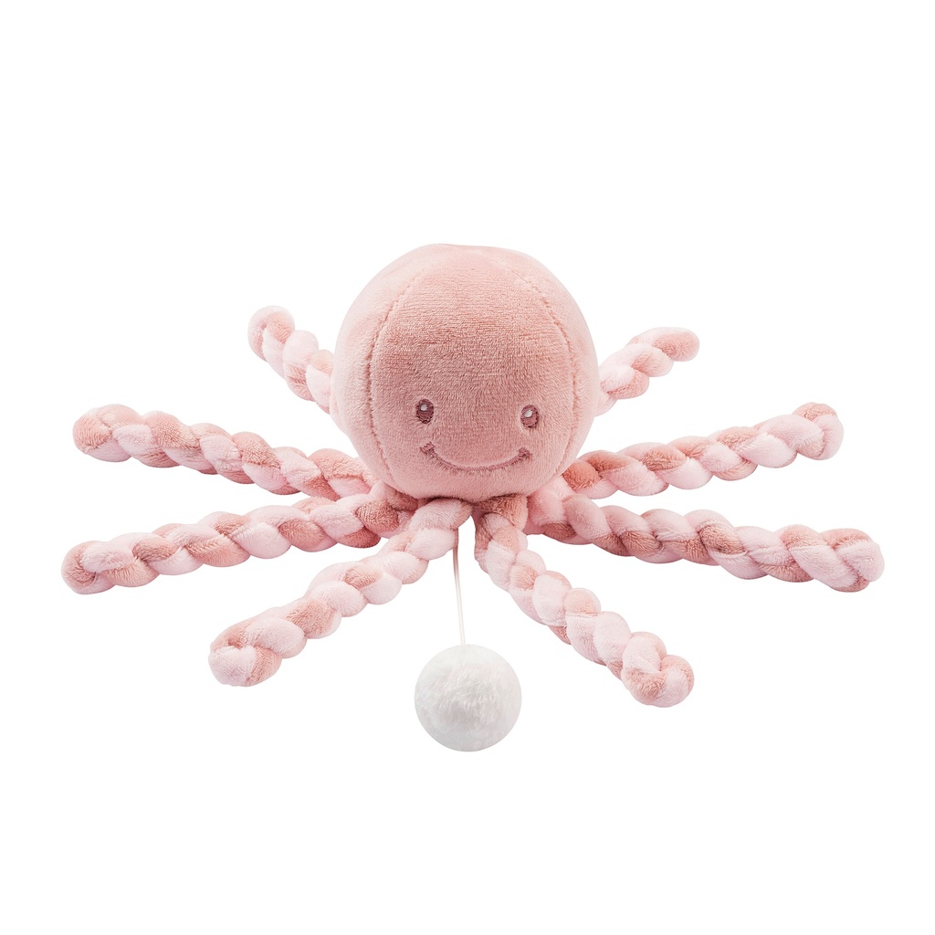 MUZIEKTREKKER, Musical, Lapidou old pink /light pink, octopus, uni, 28 cm, textiel, +muziek, vanaf 0 maand, 2024