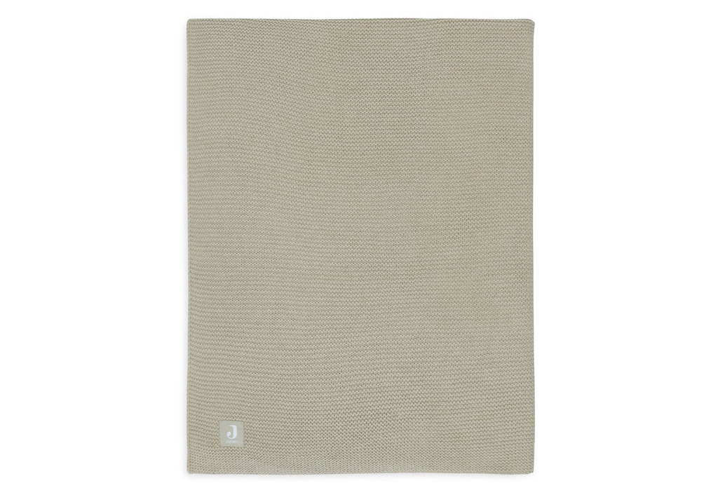 DEKEN, 75x100cm, TOG 0.9, Basic, olive green, Knit, uni/uni, tricot, voor wieg/ draagmand/park, 2023-2024