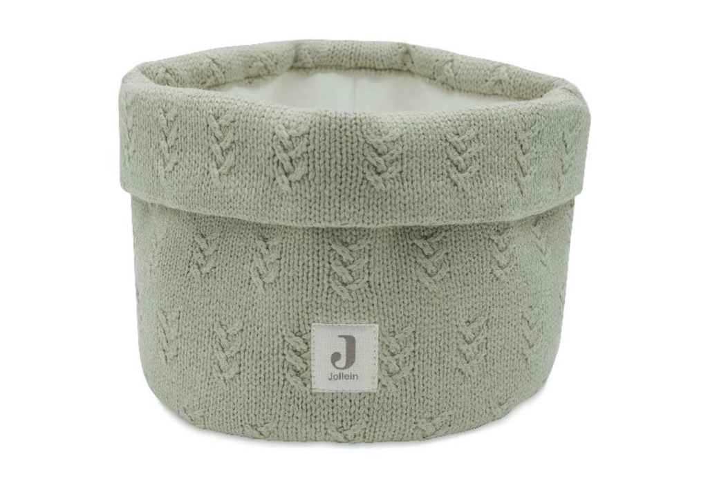 Jollein | Verzorgingsmand Grain Knit Olive Green 14x18cm