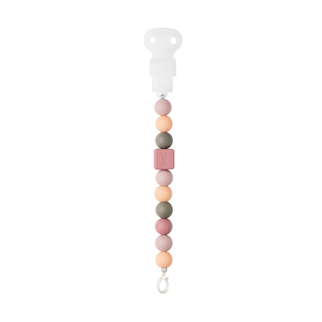 Nattou | Fopspeenketting Silicon kralensnoer peach 