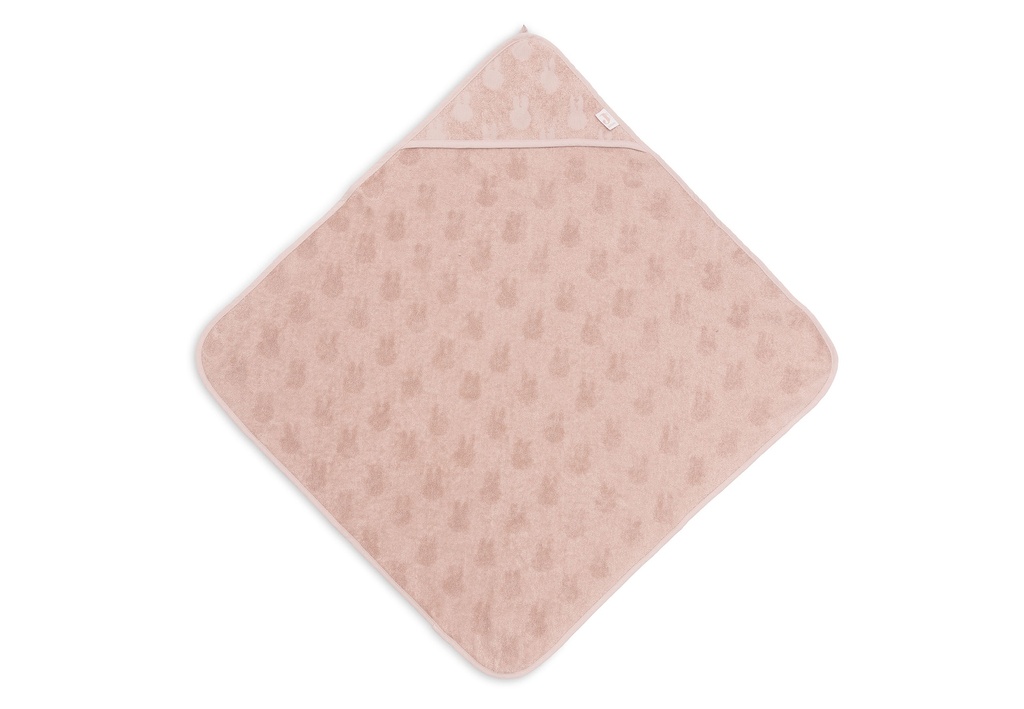 BADCAPE, Miffy Jacquard wild rose, roze, brod nijntje, badstof, 75x75cm, 2023