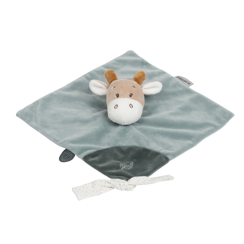 Nattou | Knuffeldoek / Doudou Luna the giraffe Luna & Axel groen/bruin