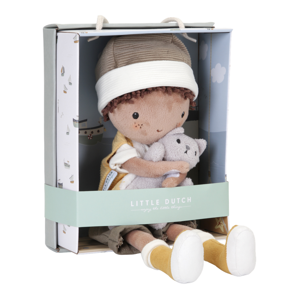 Little Dutch | Pluche Knuffel Knuffelpop Jake Textiel H35cm +12M