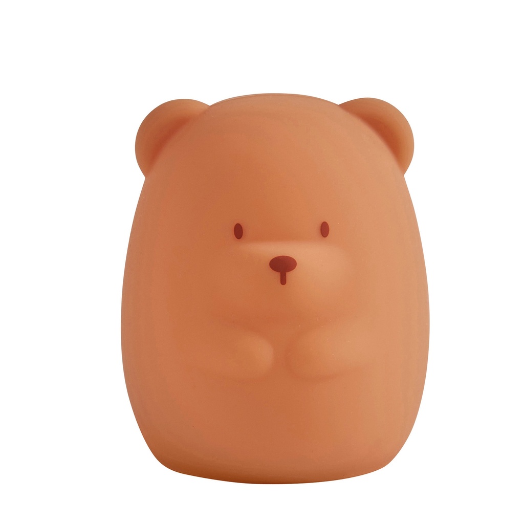 Nattou | Nachtlamp draadloos Bear Silicon/Charlie caramel 12cm