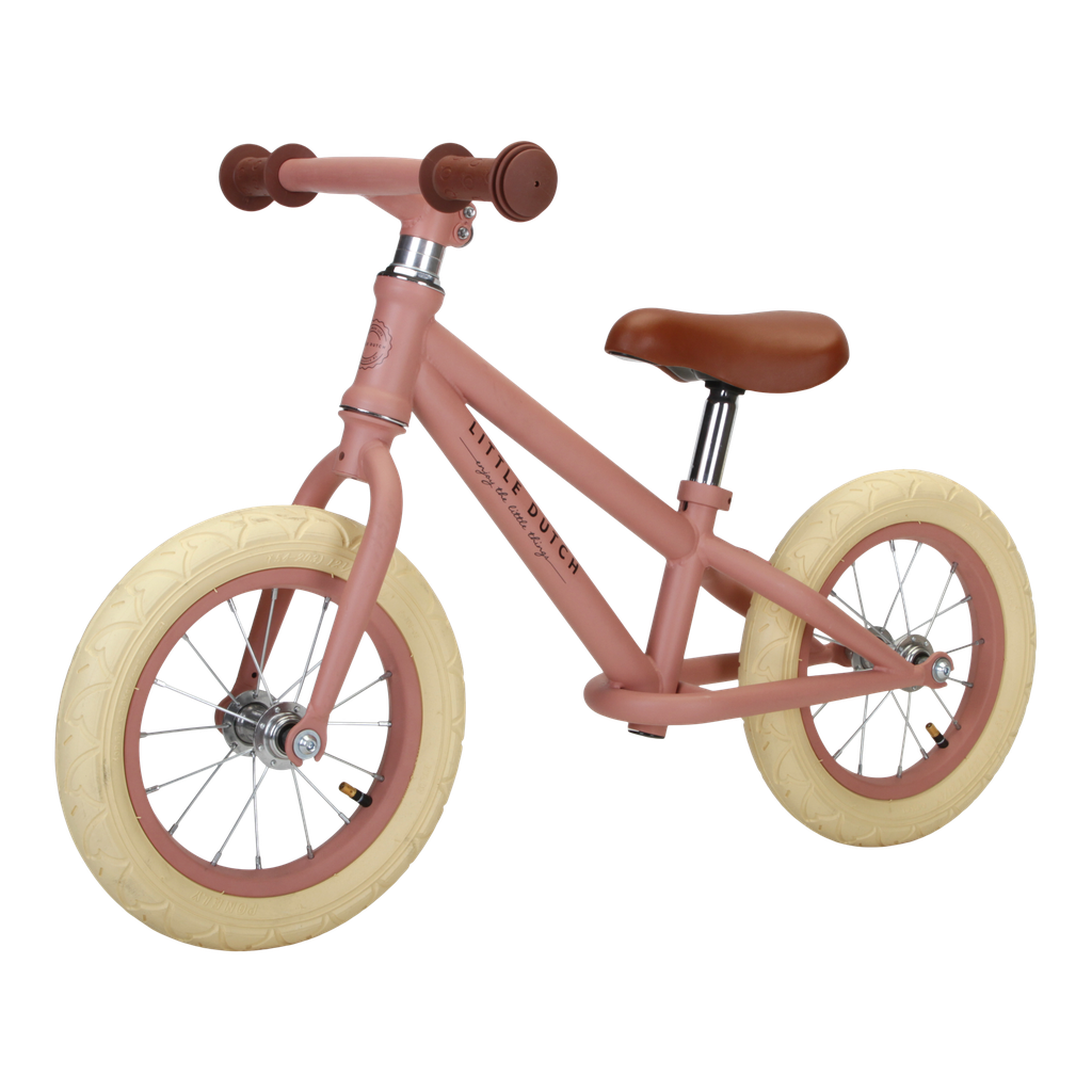 LOOPFIETS / LOOPAUTO, pink mat, roze, metaal, vanaf 24 maanden