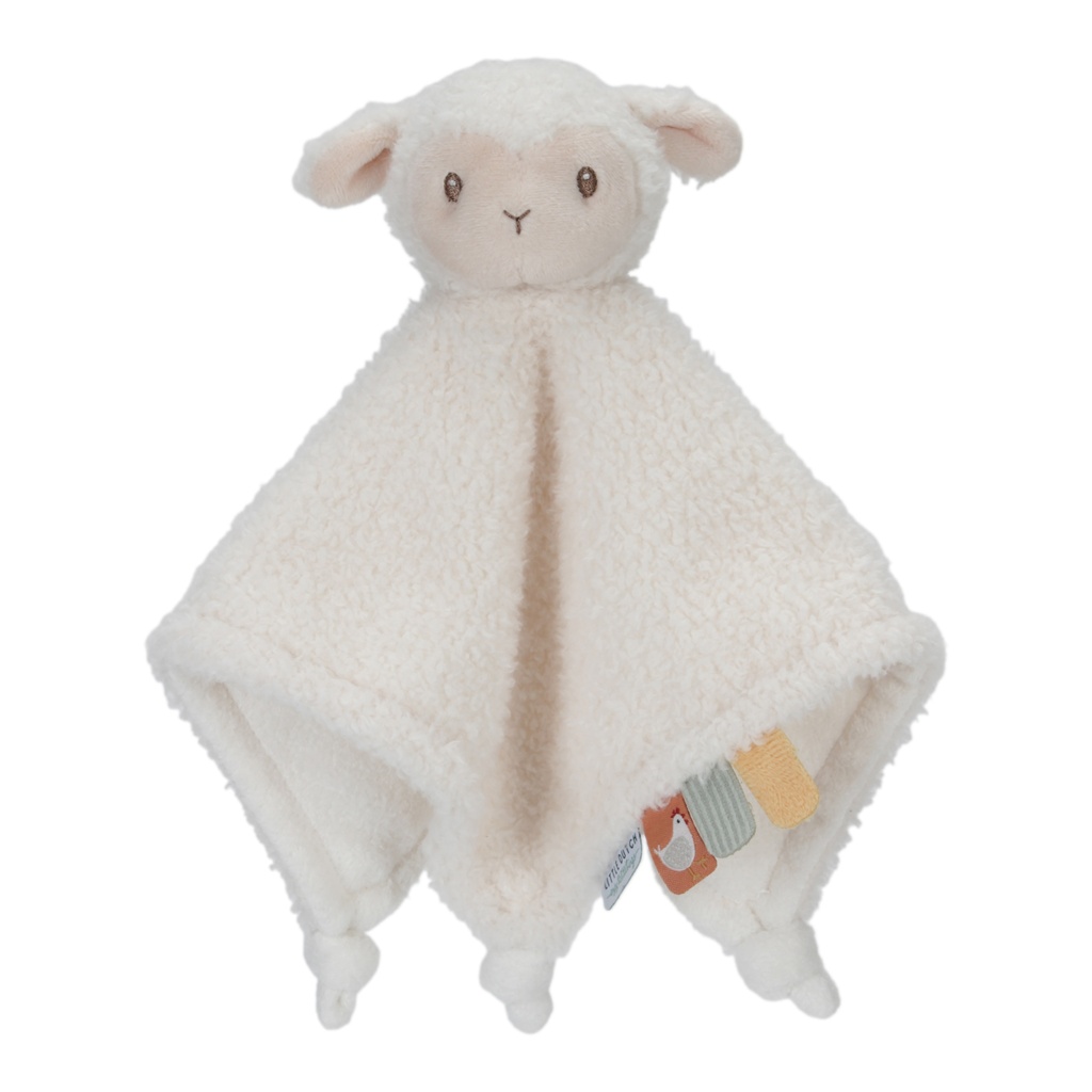 KNUFFELDOEK / DOUDOU, Little Farm, schaap, ecru, schaap, uni, textiel, vanaf 0 textiel, vanaf 0 maand, 2023