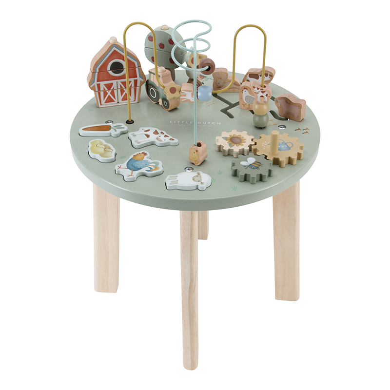 Little Dutch | Speeltafel Little Farm Activiteitentafel Hout/Metaal +12M