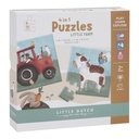 PUZZEL, 4 in 1 puzzel boerderij, Little Farm, multikleur, karton, vanaf 24 maanden, 2023