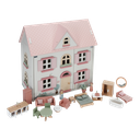 Little Dutch | Poppenhuis Roze Hout +36M