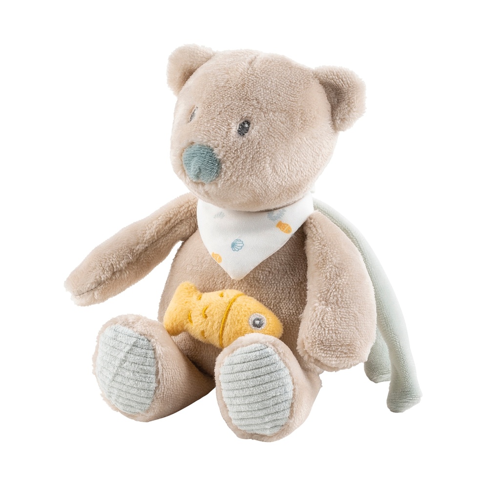 MUZIEKTREKKER, 23 cm, Mini Musical Jules the bear, Romeo, Jules & Sally, ecru, beer, textiel, +muziek, 0M+