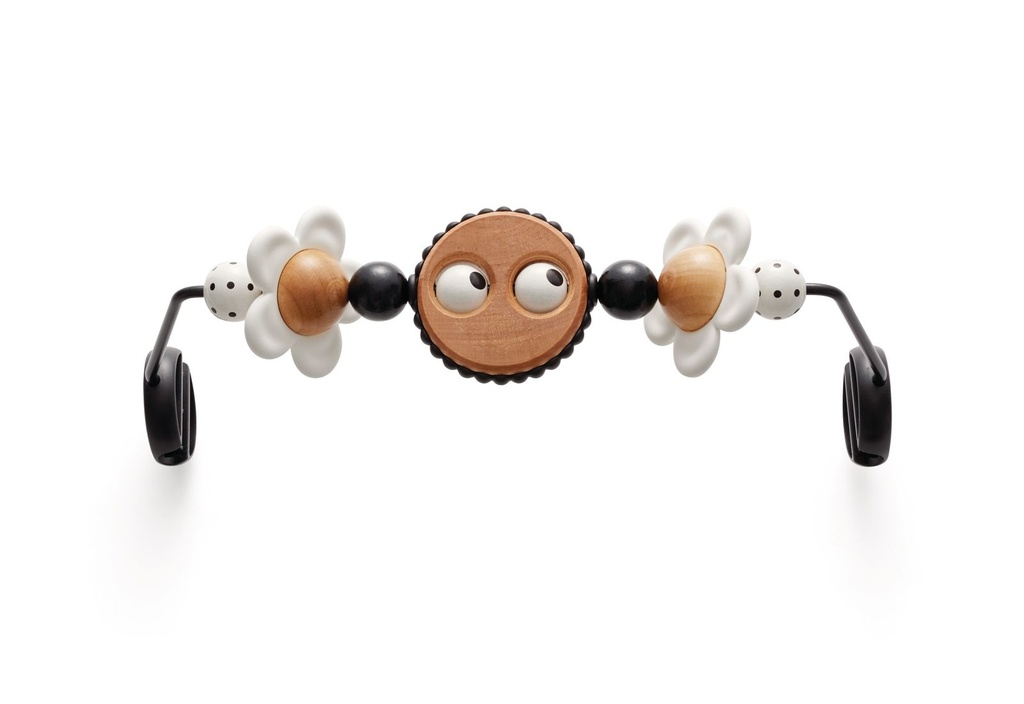 SPEELBOOG, Googly eyes, wit/zwart, hout, geschikt voor BabyBjörn Balance Soft/Bliss