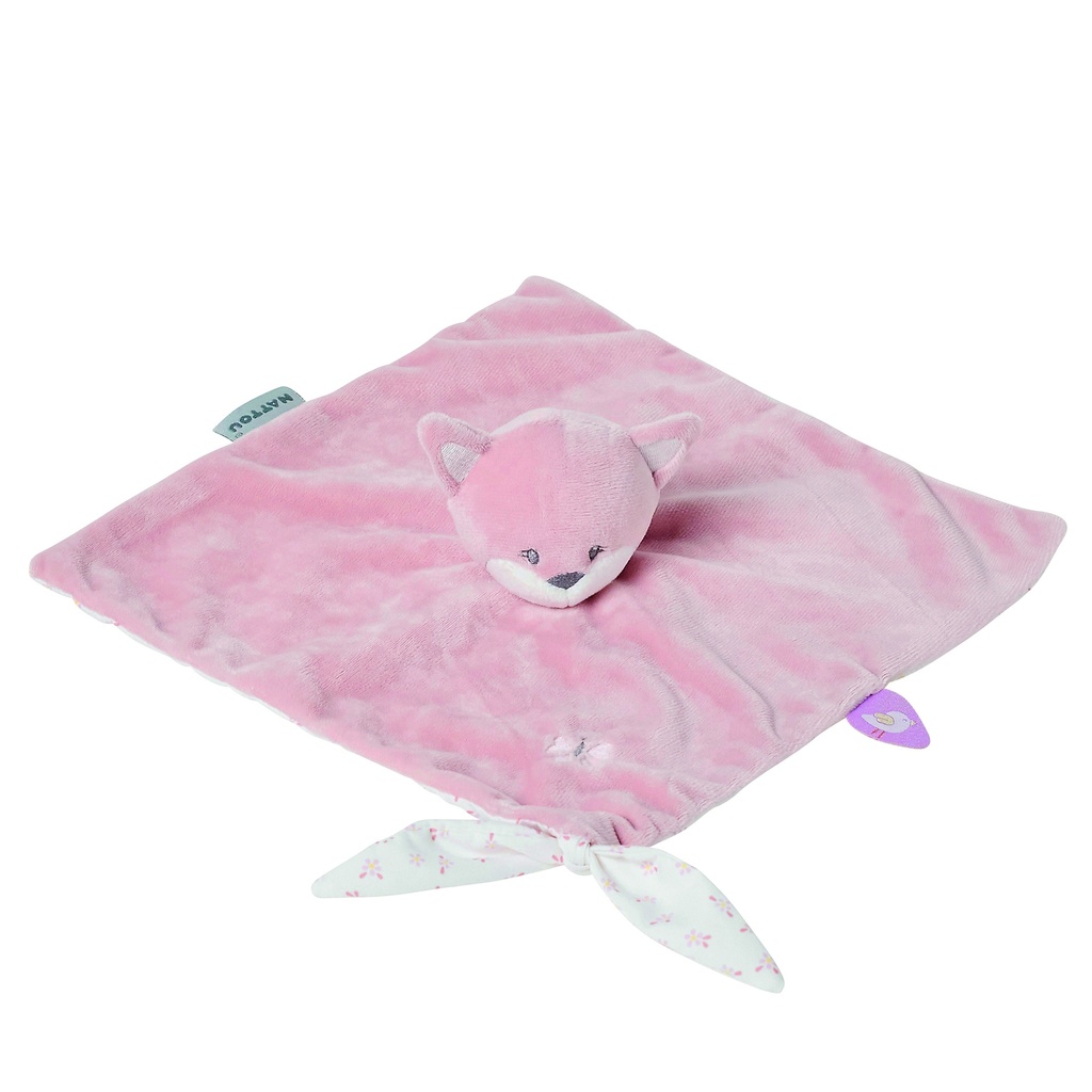 KNUFFELDOEK / DOUDOU, Alice the fox, Alice & Pomme, roze, vos, textiel, vanaf 0 maand