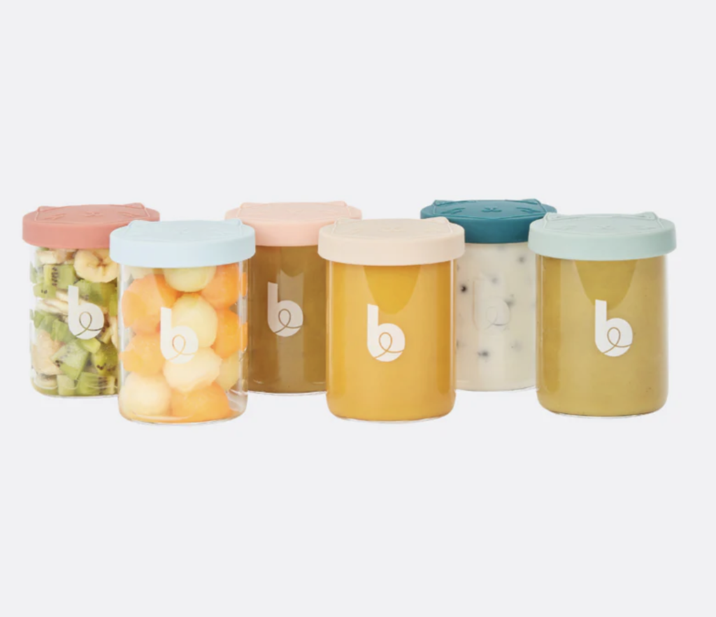 Babymoov | Bewaarpotje Isy Bowls met Maatverdeling Glas/Siliconen 6x 250ml