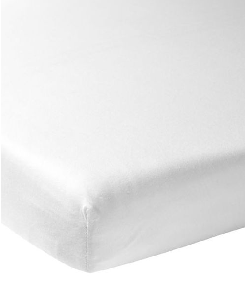 Meyco | Hoeslaken vr Co-sleeping Wieg 100% Katoen White  50x90cm