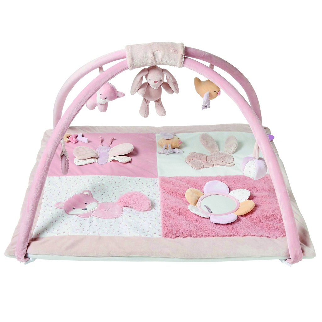 Nattou | Speeltapijt met speelboog Playmat with arches Alice & Pomme roze/ecru