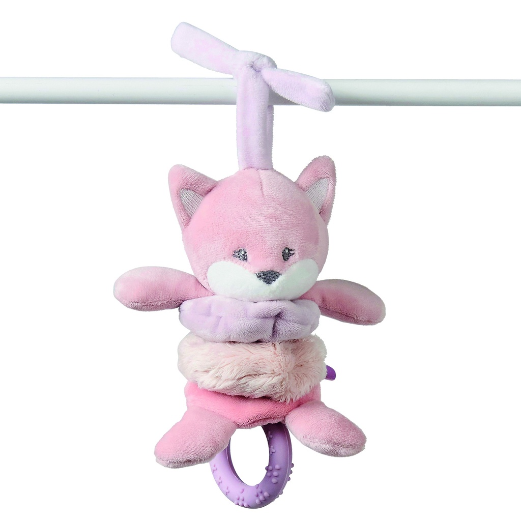 Nattou | Maxi-Cosi hanger Vibrating fox Alice & Pomme roze/ecru