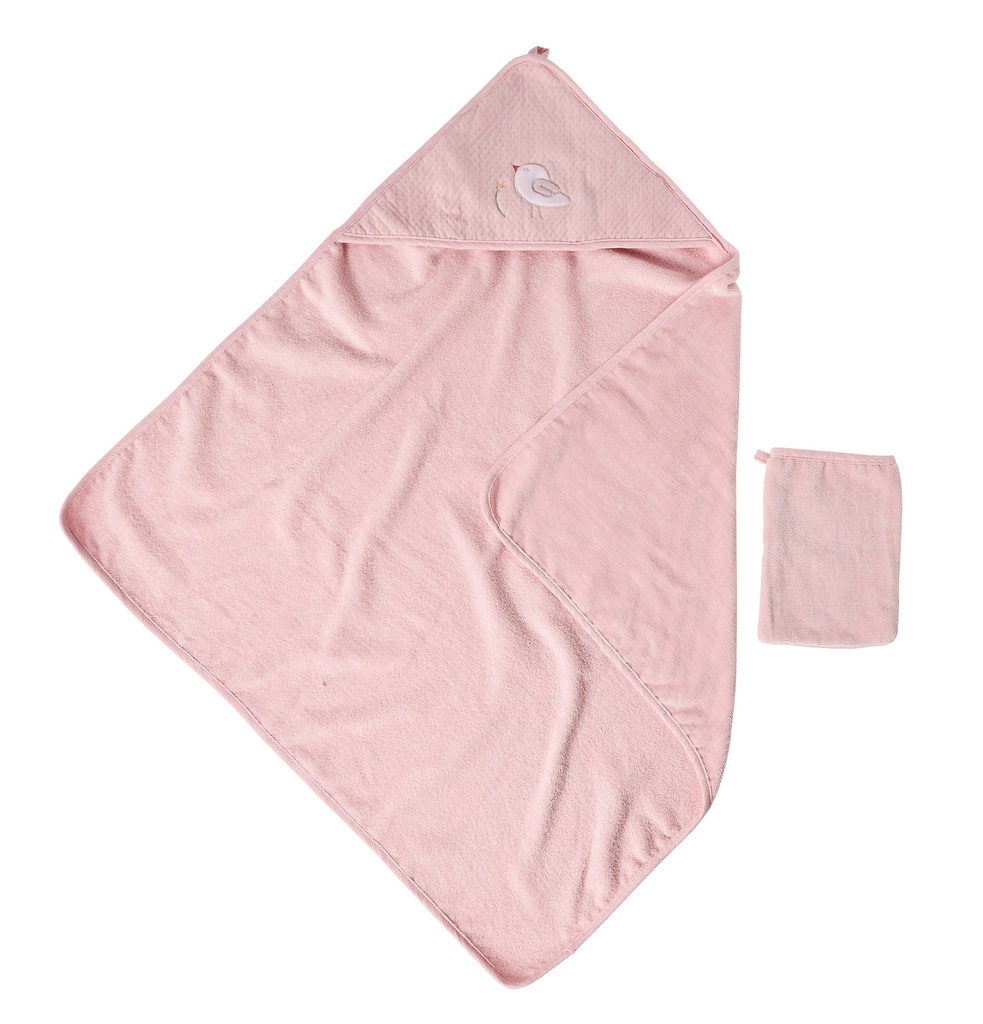 Nattou | Badcape Alice & Pomme roze 