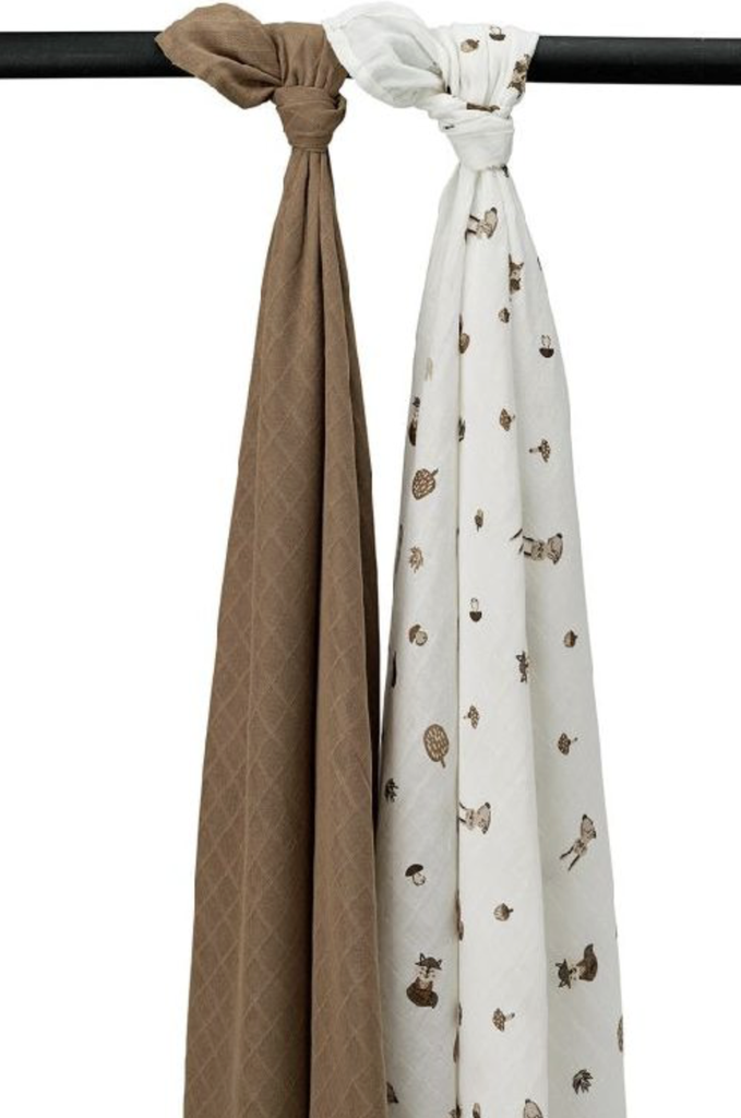 Meyco | Tetra Doek Forest Animals Toffee 120x120 2st