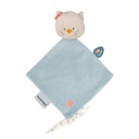 KNUFFELDOEK / DOUDOU, H30 cm, Mini Doudou Lana the cat, Mila, Lana & Zoe, dusty blauw, kat, vanaf 0M, 2023