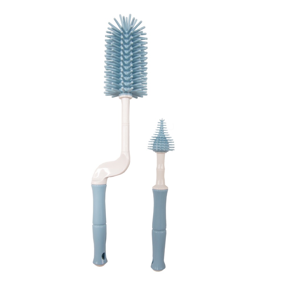 Bo Jungle | Flessenborstel B-Bootle Brush Set Silicone Borstelharen Blue