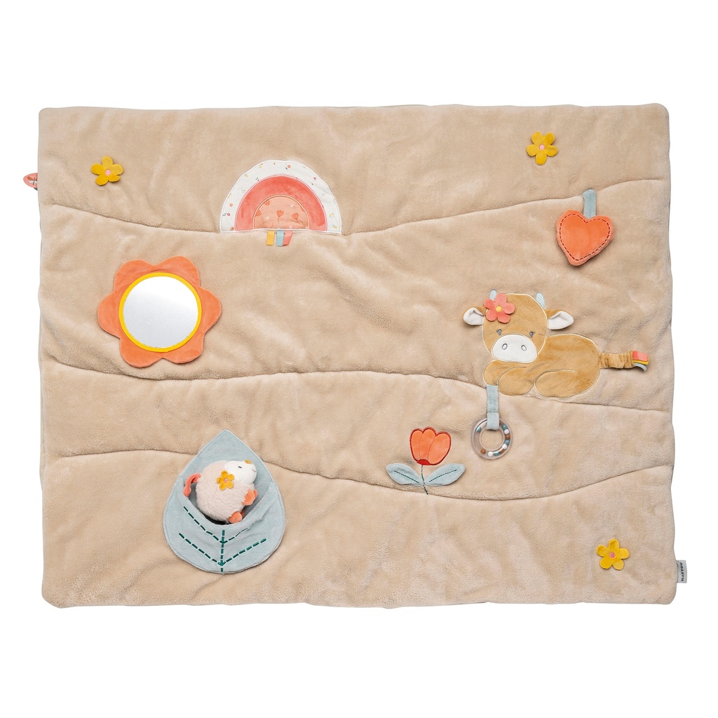 Nattou | Speeltapijt zonder speelboog Activity mat Mila, Lana & Zoë beige 