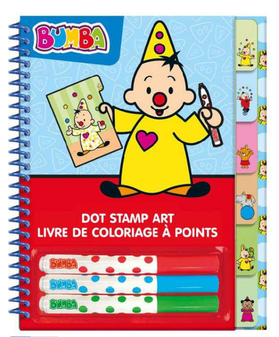 DOEBOEK, Boek Stip Stempel Kunst, Bumba, multikleur, Bumba met zijn stempelboek, vanaf 18 maanden, Boek