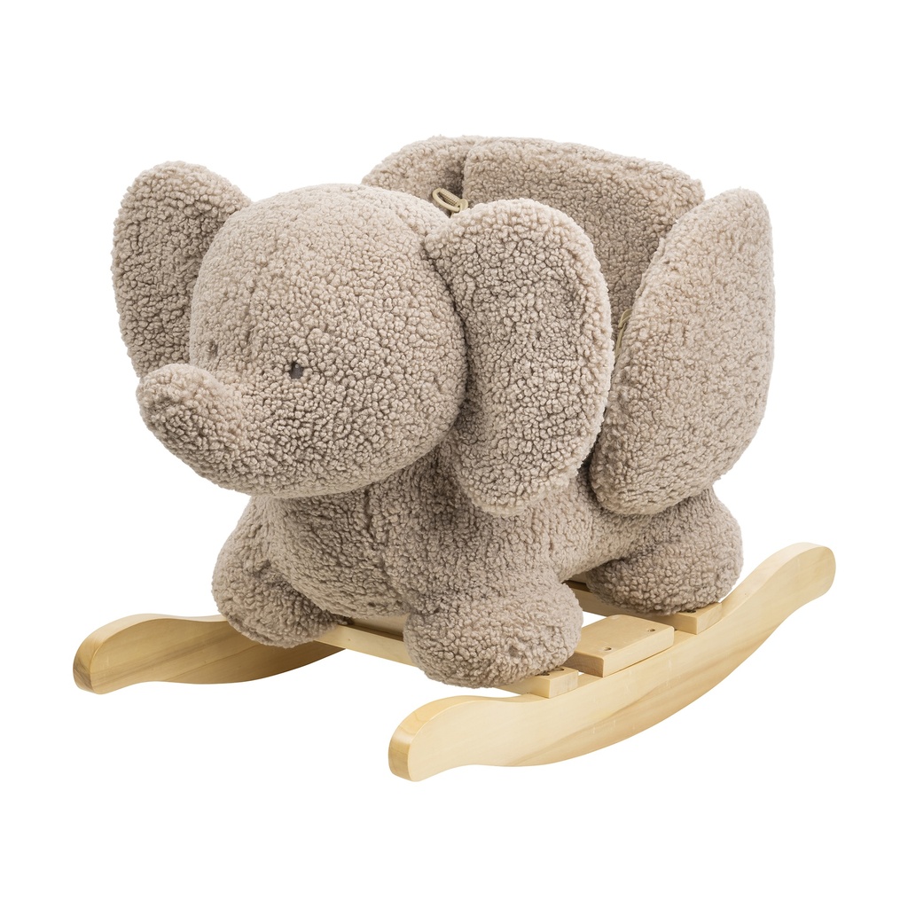 SCHOMMELPAARD, Rocker Teddy Elephant, olifant, taupe, bruin, uni, hout/ textiel, vanaf 10 maanden, 2024