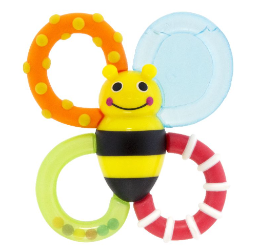 BIJTRING, Bumble Bites Teether, Sensory Toys, multikleur, siliconen/kunststof, vanaf 3 maanden