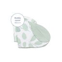 Doomoo | Positioneringskussenhoes Buddy cover leaves aqua green