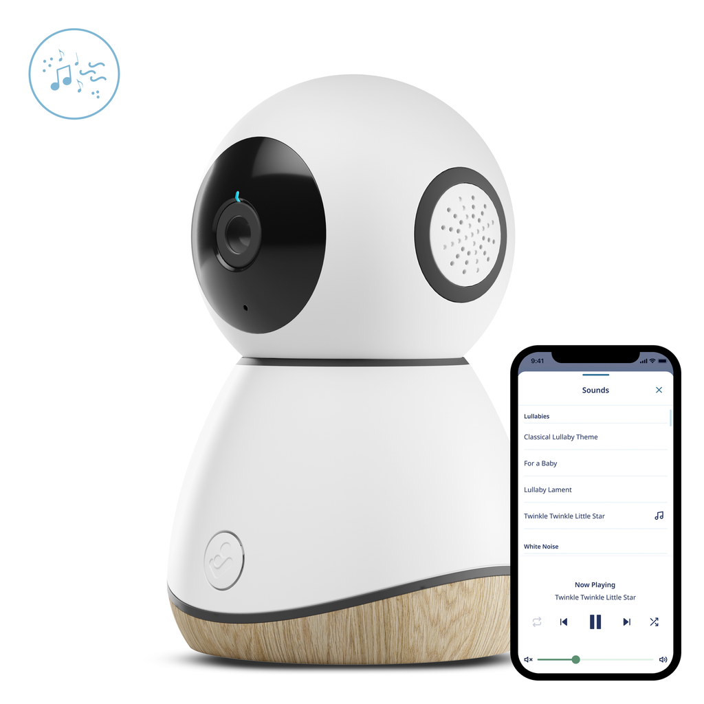 BABYFOON VOOR GEBRUIK MET SMARTPHONE/ TABLET, See Baby Monitor, terug- spr.f., slaapliedjes, Connected Home