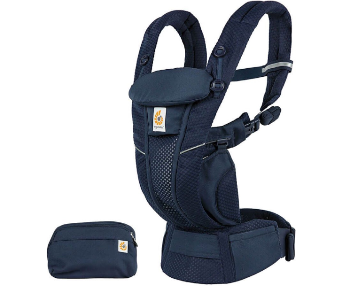 BABYBUIDEL, Omni Breeze, midnight blue, SoftFlex - mesh 3.2 kg tot 20.4 kg, positie buik/heup/rug/M houding, 2022