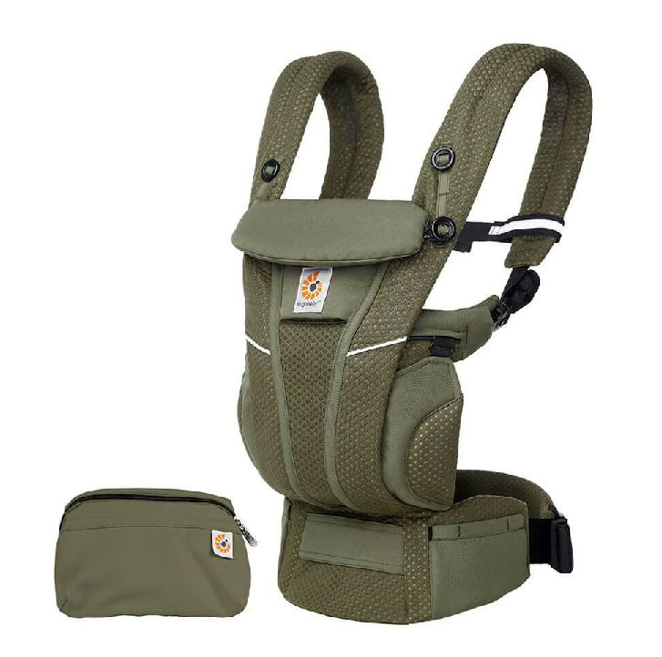 BABYBUIDEL, Omni Dream, soft olive, SoftTouch - katoen, 3.2 kg tot 20 kg, positie buik/heup/rug/M houding, 2022