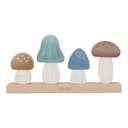 Little Dutch | Stapelpyramide Forest Friends Stapelaar  Paddenstoelen +12M