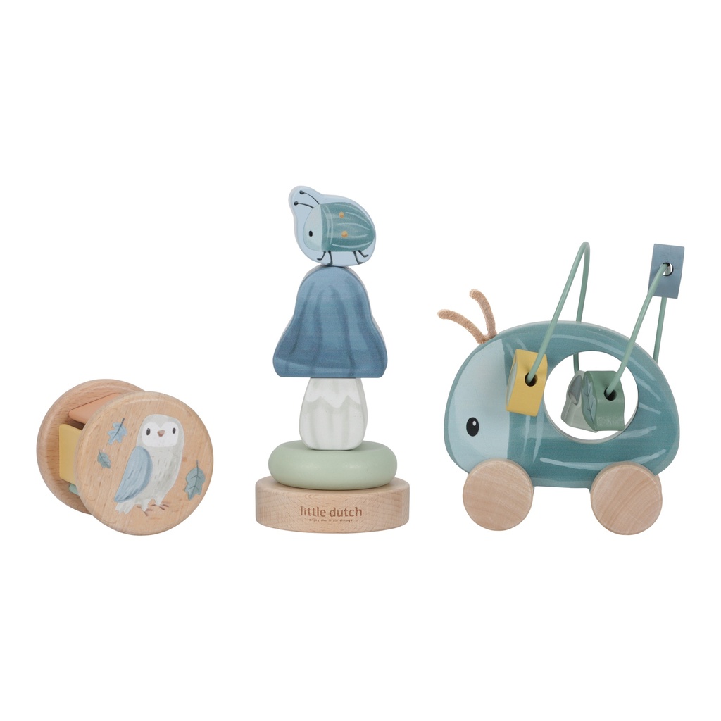 Little Dutch | Giftset Forest Friends Blauw Hout +12M